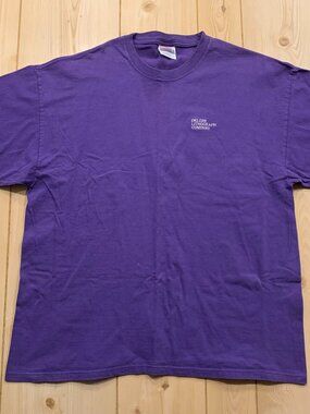 Vintage Y2K Hanes Beefy T Delzer Lithograph Company Purple T-Shirt Size XL